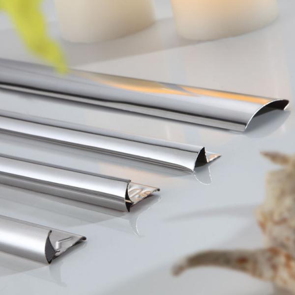 U Shape Profile Small Size Tile Trim Stainless Steel 3~30 Mm Width 304 Grade Stainless Steel Tile Profile