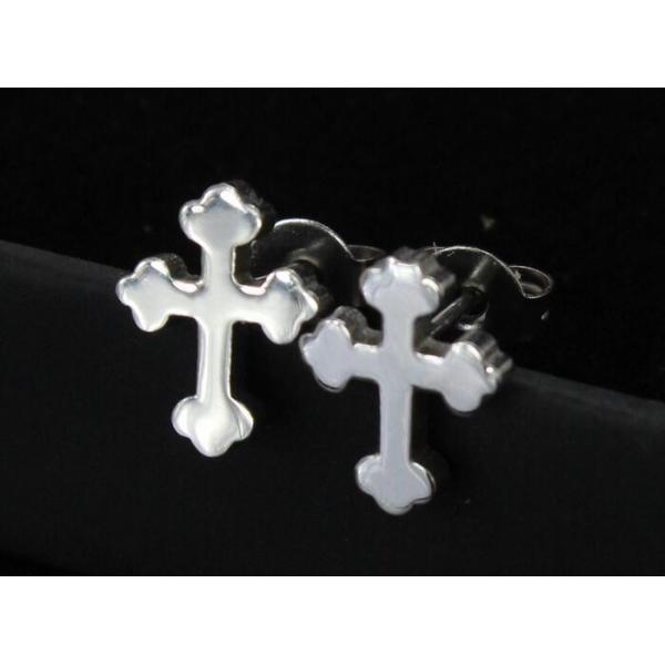 Personalized body piercing jewelry stainless steel cross stud earrings for women