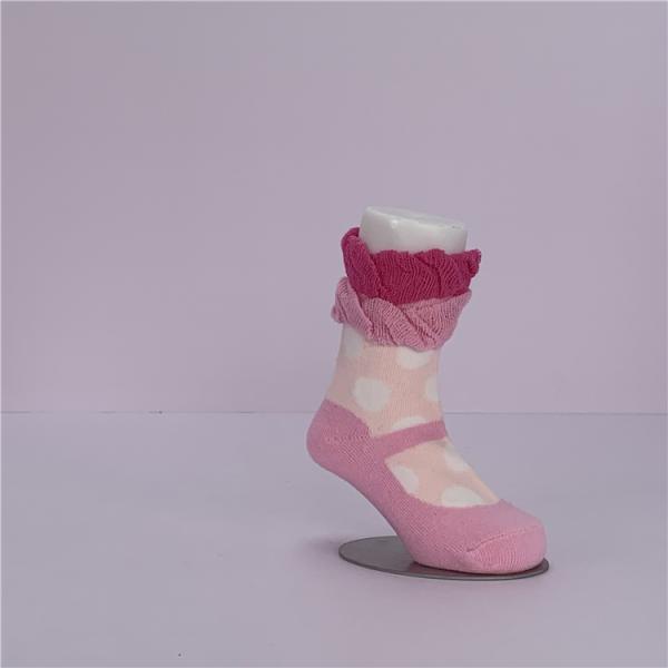 Soft and Durable Ruffle Socks for Infant Baby Girl in Princess Shoe Shape 12-24M Size