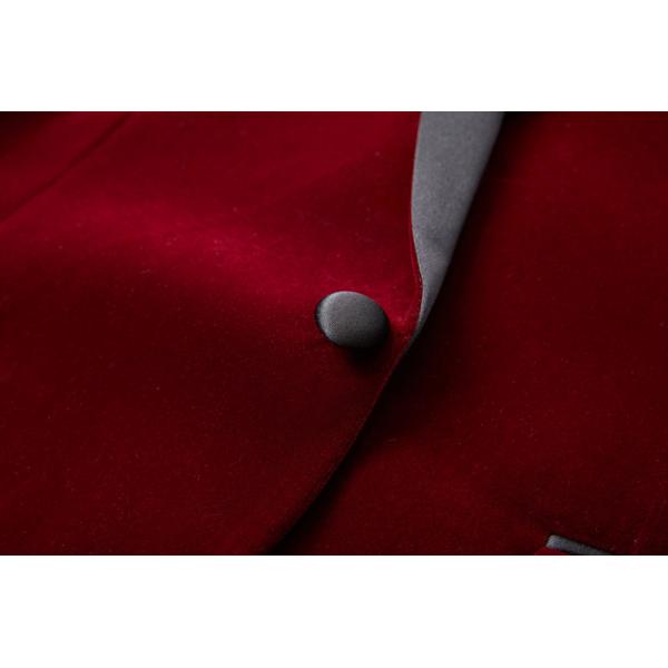 Men's Gold Velvet Casual Suit Slim Fit Velveteen Jacket for Stage Performance Hosts