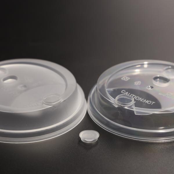 Copas de plástico flexíveis e descartáveis, à prova de vazamento, transparentes para copos de plástico e de papel