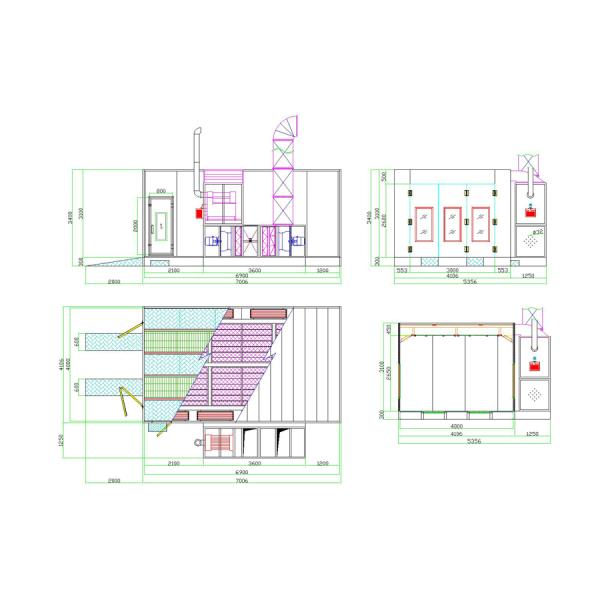 CE TUV Car Vehicle Spray Booth Efficient Car Spray Booth Design Paint Room
