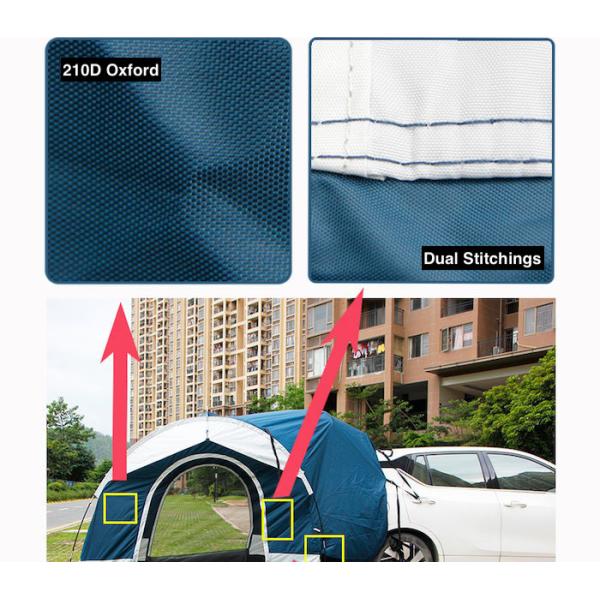 250*250*200CM PU2000MM Покрытая полиэстер 210D 2 двери SUV кемпинговая палатка с стекловолокнистыми столбами и сетчатыми окнами