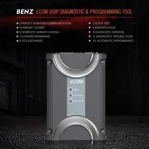 Mercedes Benz ECOM DoIP Diagnostic & Programming Tool With XENTRY /DAS Work on Latest Mercedes To Year 2019