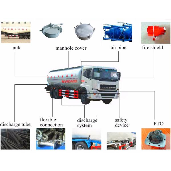 Howo 8x4 Dry Cement Truck , Reliable Cement Transport Truck Axle Optional