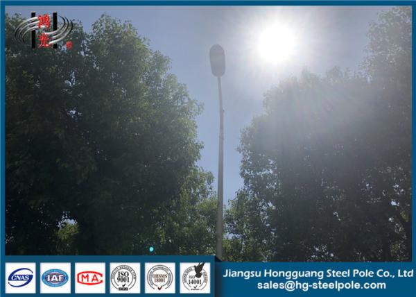 Custom Shape Industrial Light Poles RAL Powder Coated For Highway Lighting