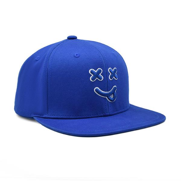 Do bordado não organizado do sopro do tampão 3d do Snapback do chapéu tampões azuis cabidos feitos sob encomenda dos chapéus do Snapback