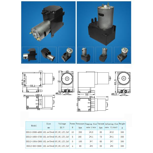 AIRJET DX50 DC electric brush motor assemblied vacuum air pump 12v 24V optional
