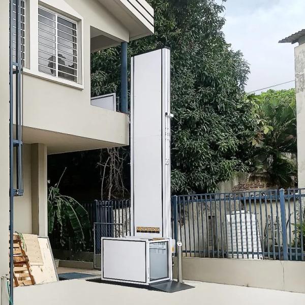 2.5m 3.5m Exterior Wheelchair Lift Commercial Hydraulic Platform Lift For Wheelchair