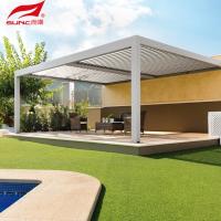 Customized Grey Black Aluminum Pergola For Outdoor Garden Design