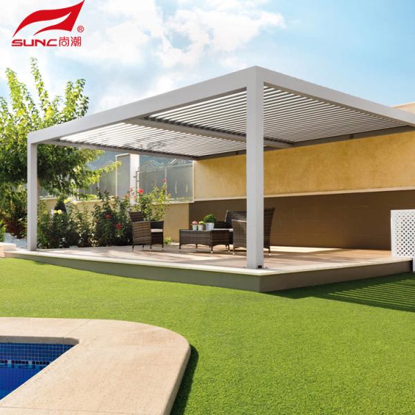 Customized Grey Black Aluminum Pergola For Outdoor Garden Design