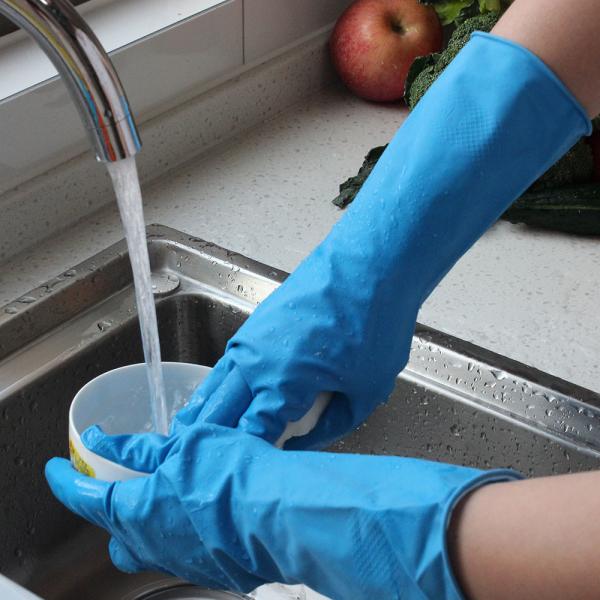 Перчатки естественного домочадца латекса резиновые водоустойчивые для моя блюд