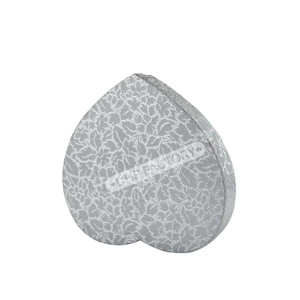 Luxury Silver Heart Shaped Storage Gift Box Stunning Keepsake Box With Floral Pattern