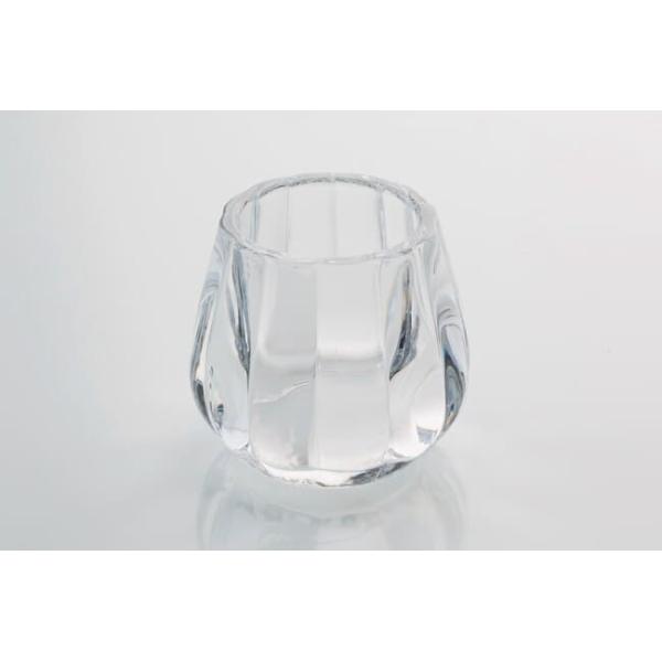3 Inch Clear Faceted Round Glass Votive Candle Holders Machine Pressed