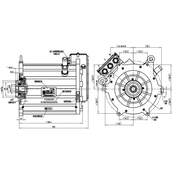Premium Materials 120kW PMSM for Sanitation sweeper