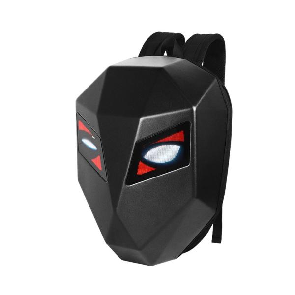 LED Backpack Bluetooth Waterproof Hard Shell Iron Man Cool Motorcycle Riding Black LED Rider Backpack