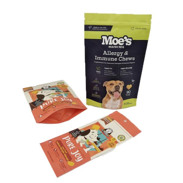 Custom Eco Friendly White Kraft Paper Mango Powder Nuts Pet Food Biodegradable Zipper Smell Proof Paper Packaging Bag