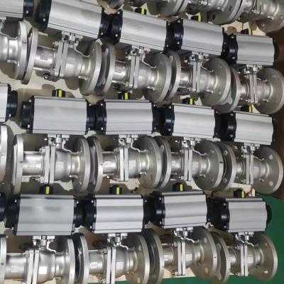 Socket Weld Horizontal Pneumatic Air Actuator On Off Valve With Limit Switches