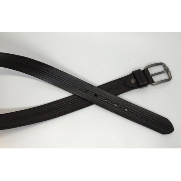 пояс неподдельных людей ширины 3.8cm случайный кожаный с выбитыми линиями 248g