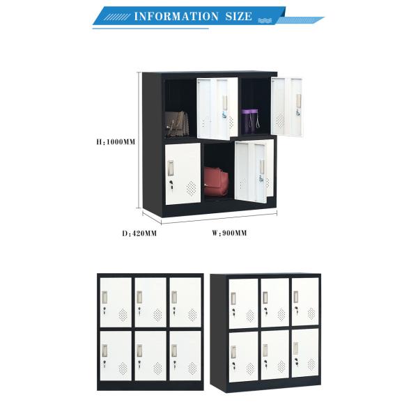Офис спортзала небольшого шкафчика начальной школы шкафчика двери размера 6 стального стальной