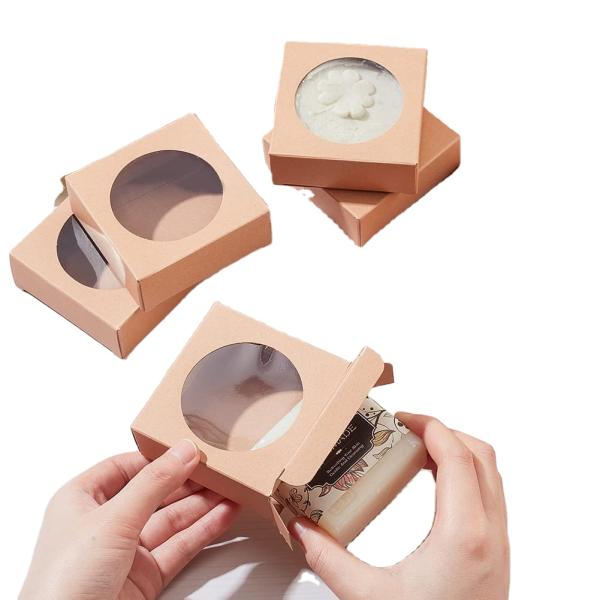 Caja de regalo de papel Kraft de diseño hueco plegable con su propio logotipo fácil de ensamblar