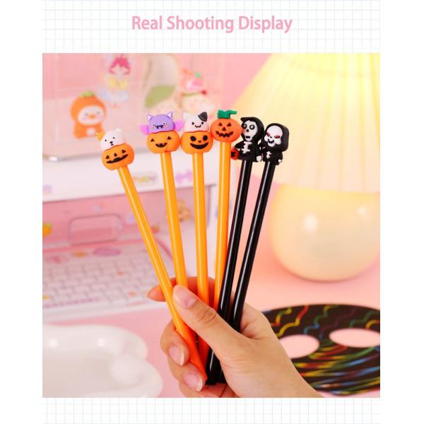 Halloween Plastic Gel Ink Pen Pumpkin Skeleton Student Gift Neutral Pen