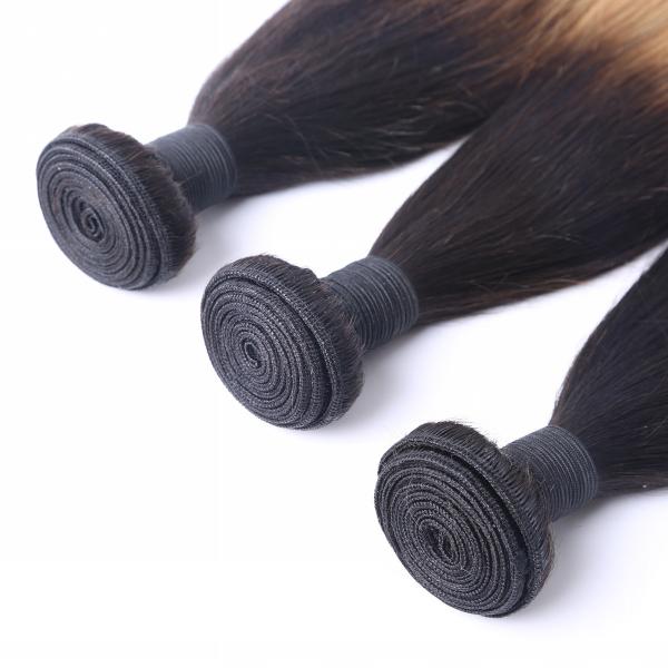 8-30 Inches Human Hair Extension Ombre Color Silky Straight  Brazilian Hair Weft