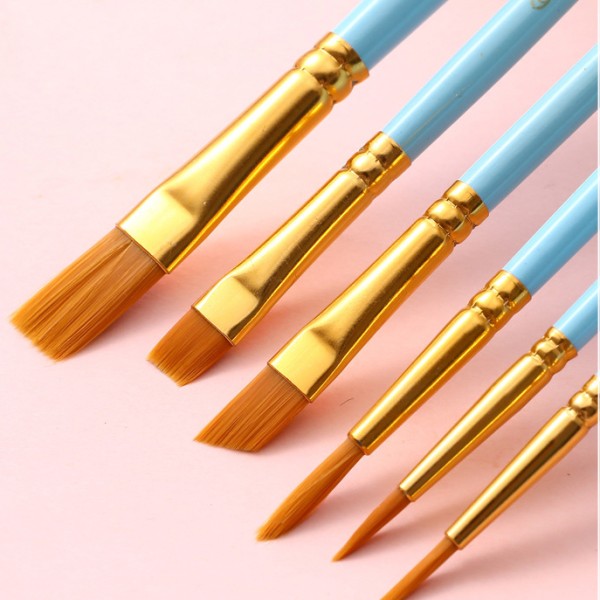 4pcs Preferably Nylon Tip Uniform Stroke Wooden Brush Price Kids Paint Brushes