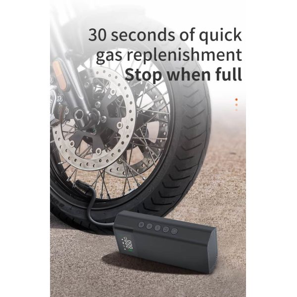 Cordless Car Tire Inflator Portable 12V 150 PSI Air Compressor With Rechargeable Battery
