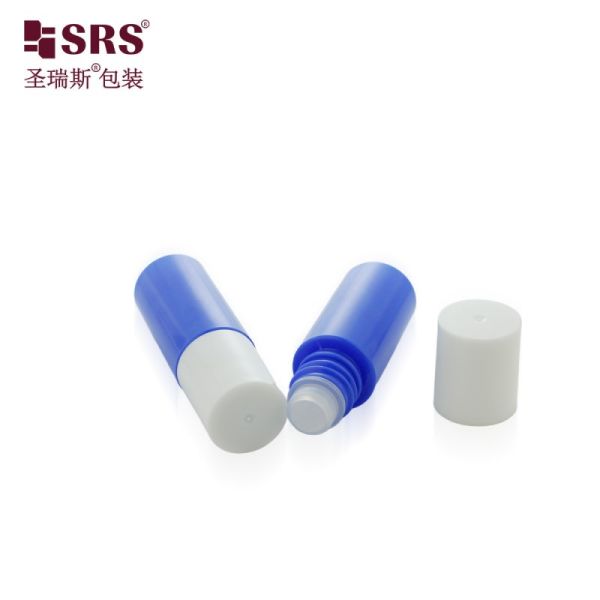 Eco-friendly 15ml 20ml Amber Plastic Roller Bottle With White Cap For Liquid Formula For Cosmetics