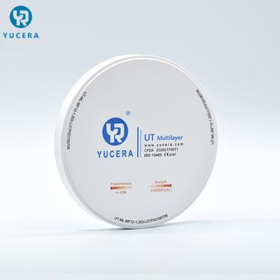 placa dental da zircônia de 1450℃ 98mm UT 1250HV