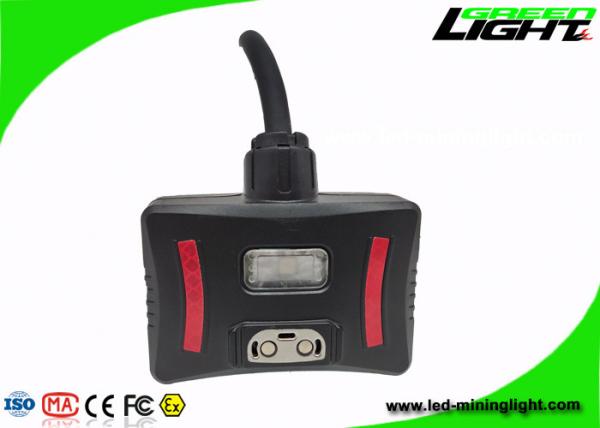Brightness 15000lux Mining Cap Lamp Aluminum Lighting Cup Low Power Warning