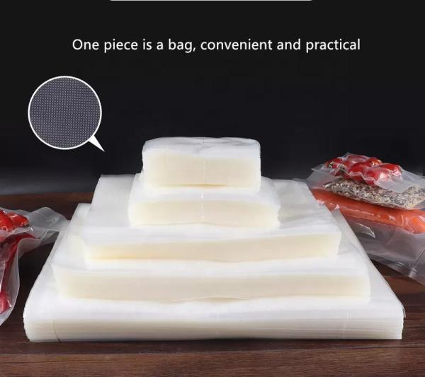 Sous Vide Vacuum Bags Embossed PE Plastic Vacuum Food Bags For Frozen Meat