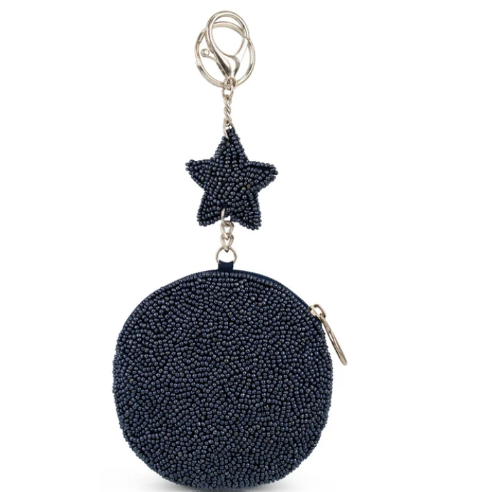 Starry Night Coin Purse Coin Purse Key ring and easy open trigger hook Beaded coin small bags