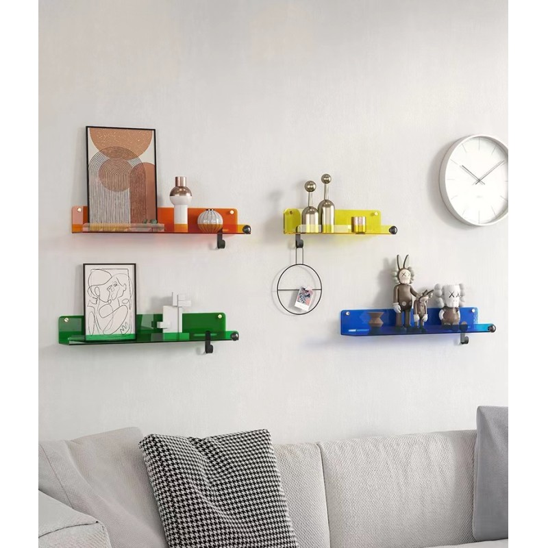 Custom Single-Tier Acrylic Display Rack for Kitchen Bathroom Partition Living Room Storage for Household Use Includes Pot Holder