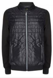 Stand Collar Mens Woven Jacket Pilling Resistant Waterproof 80g Polyester Filling