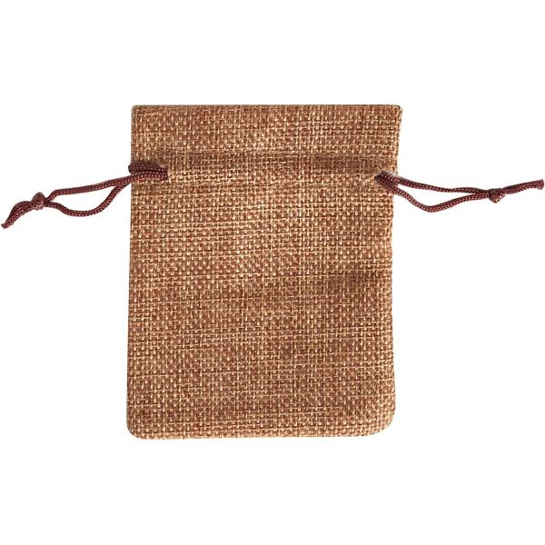3x4 Inch Linen Burlap Bags with Drawstring Reusable Jewelry Pouches Craft Gift Bags for Christmas