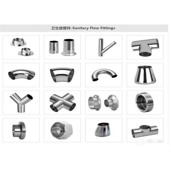 штуцеры трубы нержавеющей стали 3А для технологической линии сока производственной линии молока