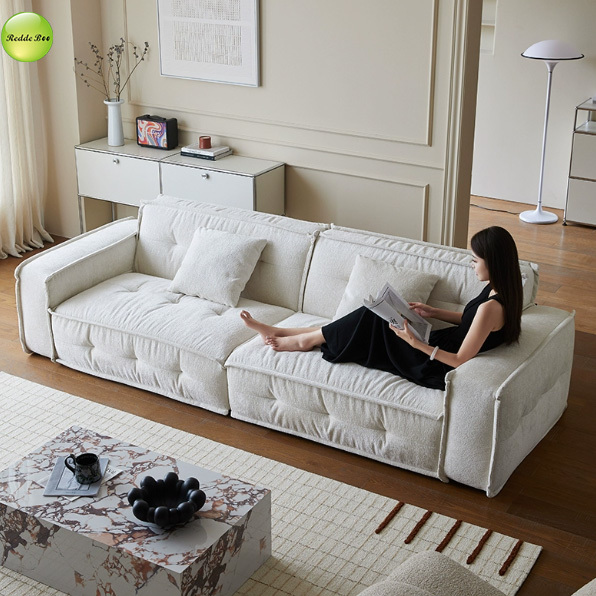 Two Seater Fabric Compressed Sofa Lumbar Support Space Saving Customized