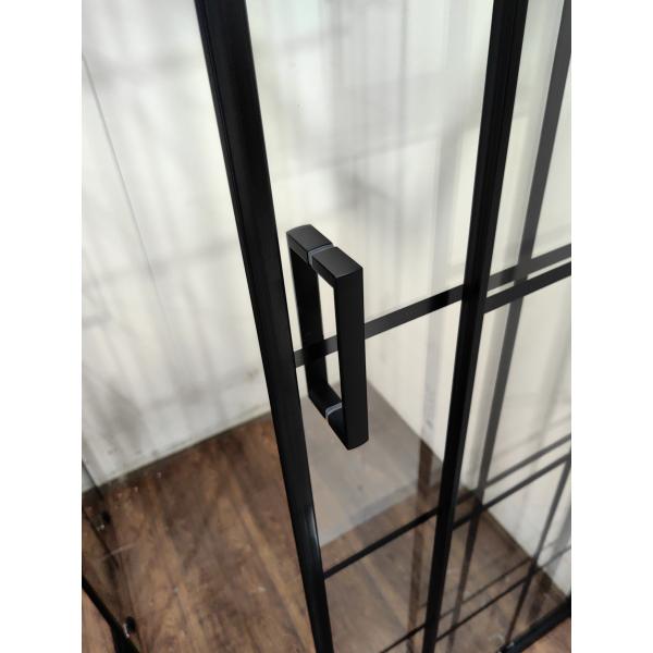 Shower Cabins , Shower Units 900 X 900 X 1900 mm square  black aluminum