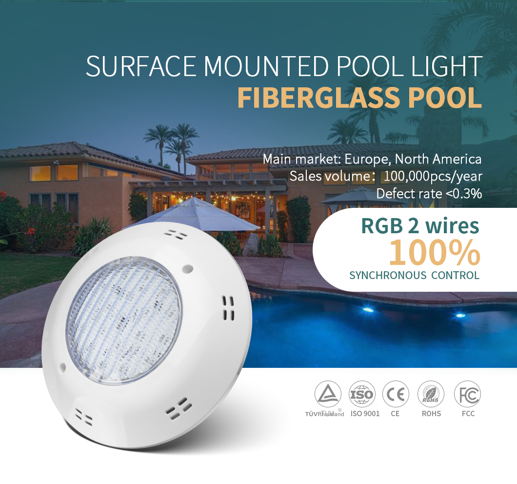 Цвет 1200LM FCC 25W RGB привел VDE AC12V света бассейна Inground водоустойчивый