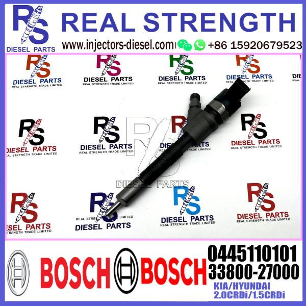 Diesel Fuel Common Rail Injector 0445110101 33800-27000 33800-27010 For KIA/HYUNDAI 2.0CRDi/1.5CRDi Engine