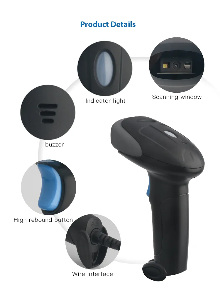 DYscan DS2806-1D 1D Barcode Scanner USB 300 Scans/sec