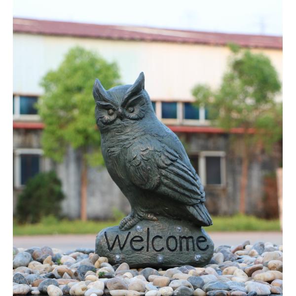 Cast Stand Up Owl Statue Water Fountains Indoor Outdoor OEM & ODM