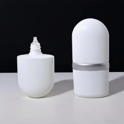 30ml Oval-shaped Squeeze Sunscreen Whitening Natural Cream Bottle (MC-1407)