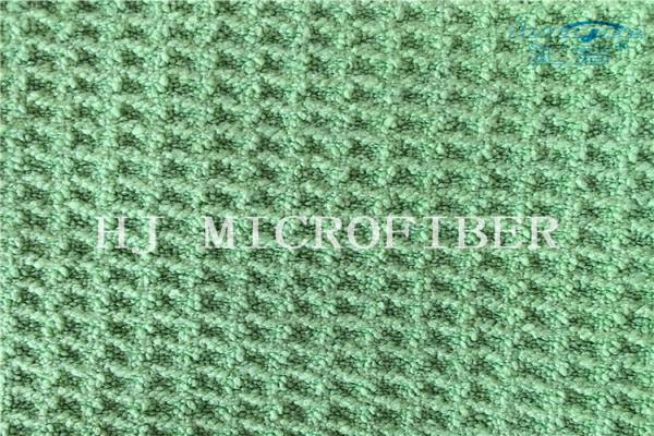 Green Color Microfiber Merbau Pineapple Grid Fabric Cleaning Cloth Towel Multifunctional
