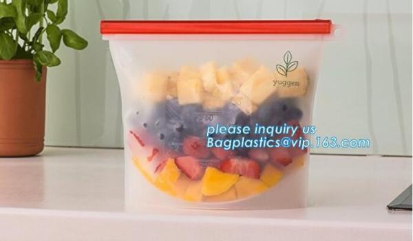 Reusable Food Storage Bag Silicone seal Food Bag - Eco-Friendly Bag for Food Storage, food preservation storage bags