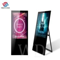 Signage portatif autonome pliable Media Player d'affichage à cristaux liquides Digital avec la roulette mobile
