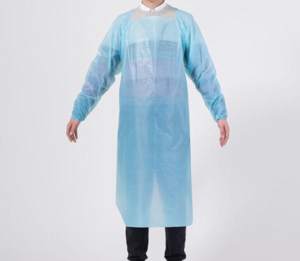 CE/FDA/ISO Certified Long Sleeve CPE Gowns for Commercial Use