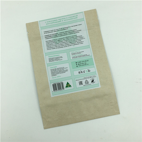 Стойкие серебряные пакеты из фольги с дизайном упаковки Doy для упаковки кофейного скраба